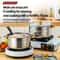Gold Stainless Steel Cookware Set Non Stick Dishwasher Safe Induction Compatible 2