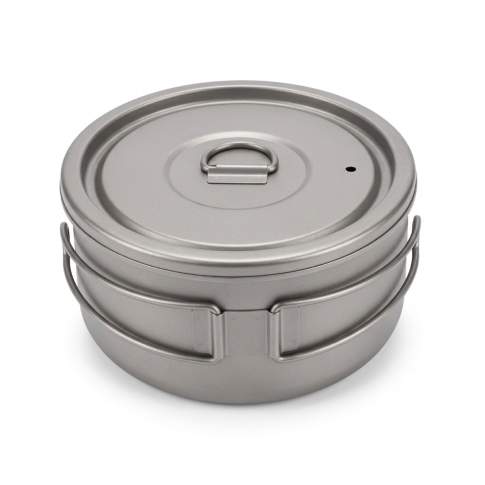 Titanium Camping Pot Foldable Lunch Box Ultralight Cookware For Hiking And Backpacking 1