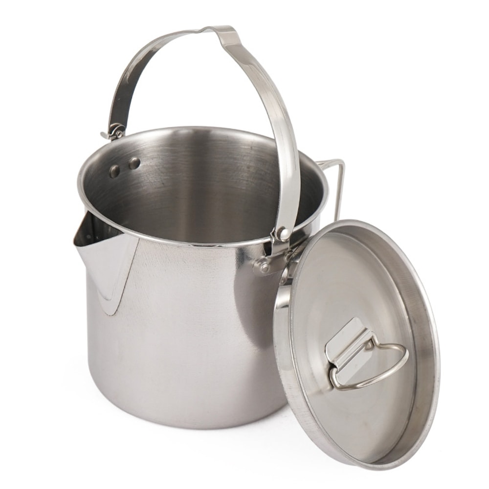 Camping Kettle Stainless Steel Outdoor Coffee Pot For Hiking Picnic Use 6