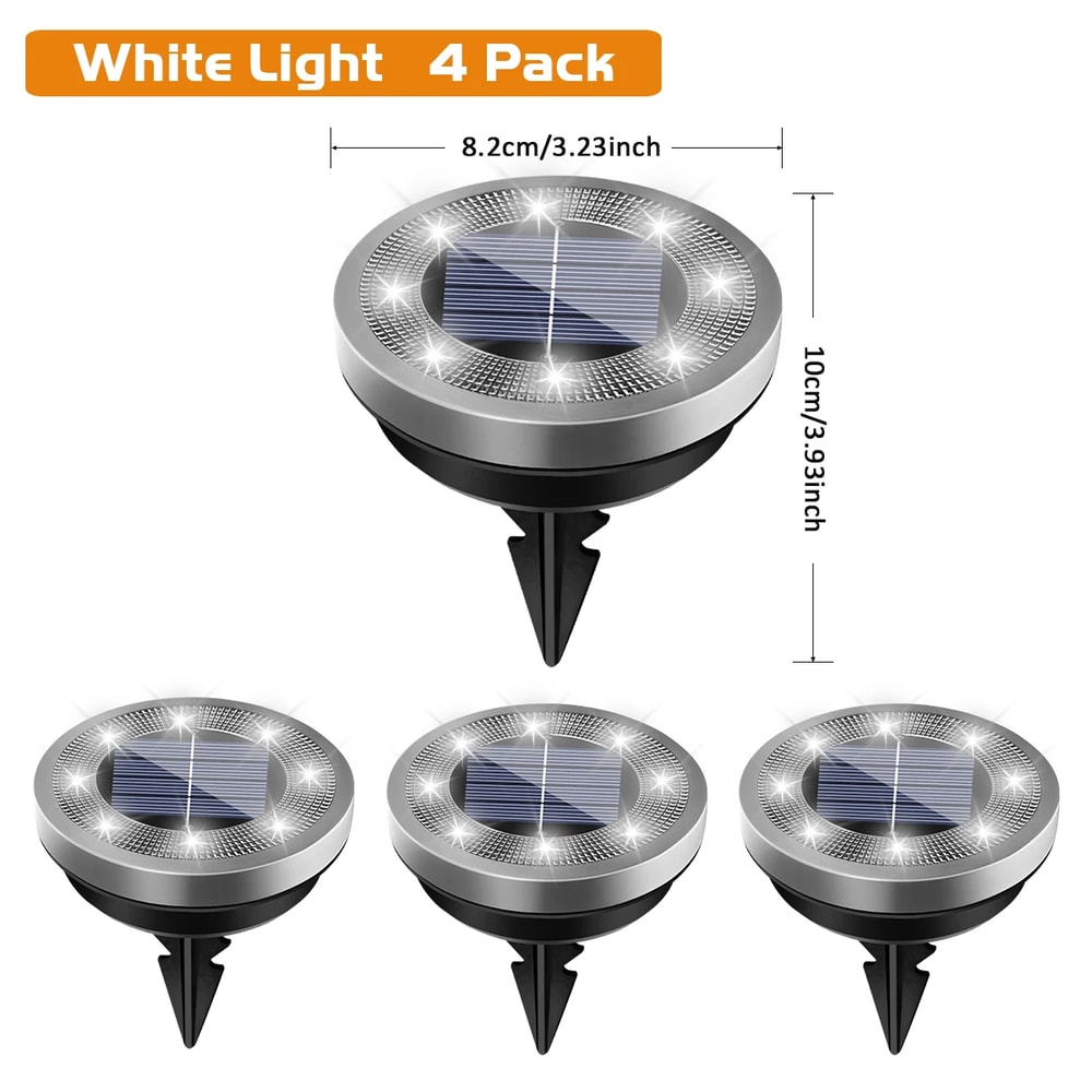 Solar Ground Lights Waterproof Outdoor Auto On Off LED Pathway Lights 3