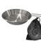 Compact Camping Fry Pan With Foldable Handle Portable Stainless Steel Outdoor Cookware 2