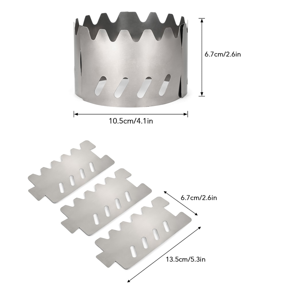 Titanium Camping Windscreen Stove Stand Ultralight Backpacking Gear 5