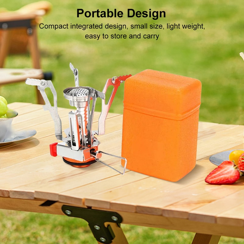 Camping Stove Foldable Gas Burner With Piezo Ignition For Outdoor Cooking 2