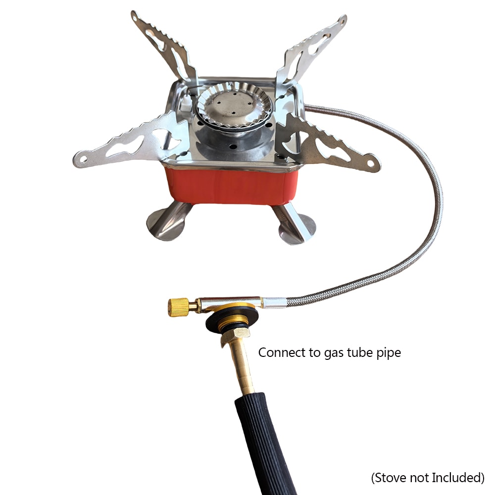 Portable Camping Stove Adapter Valve For LPG Cylinder Safe Gas Tank Connector 1