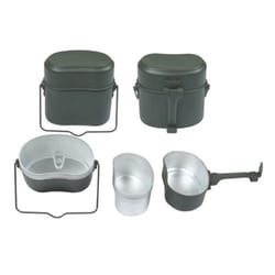 aluminum camping mess kit lightweight outdoor lunch box for hiking & backpacking