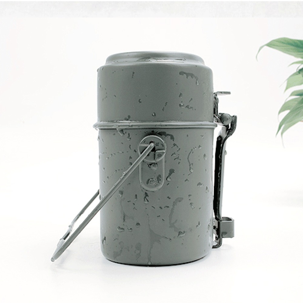 Aluminum Camping Mess Kit Lightweight Outdoor Lunch Box For Hiking Backpacking 3