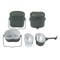 Aluminum Camping Mess Kit Lightweight Outdoor Lunch Box For Hiking Backpacking 6