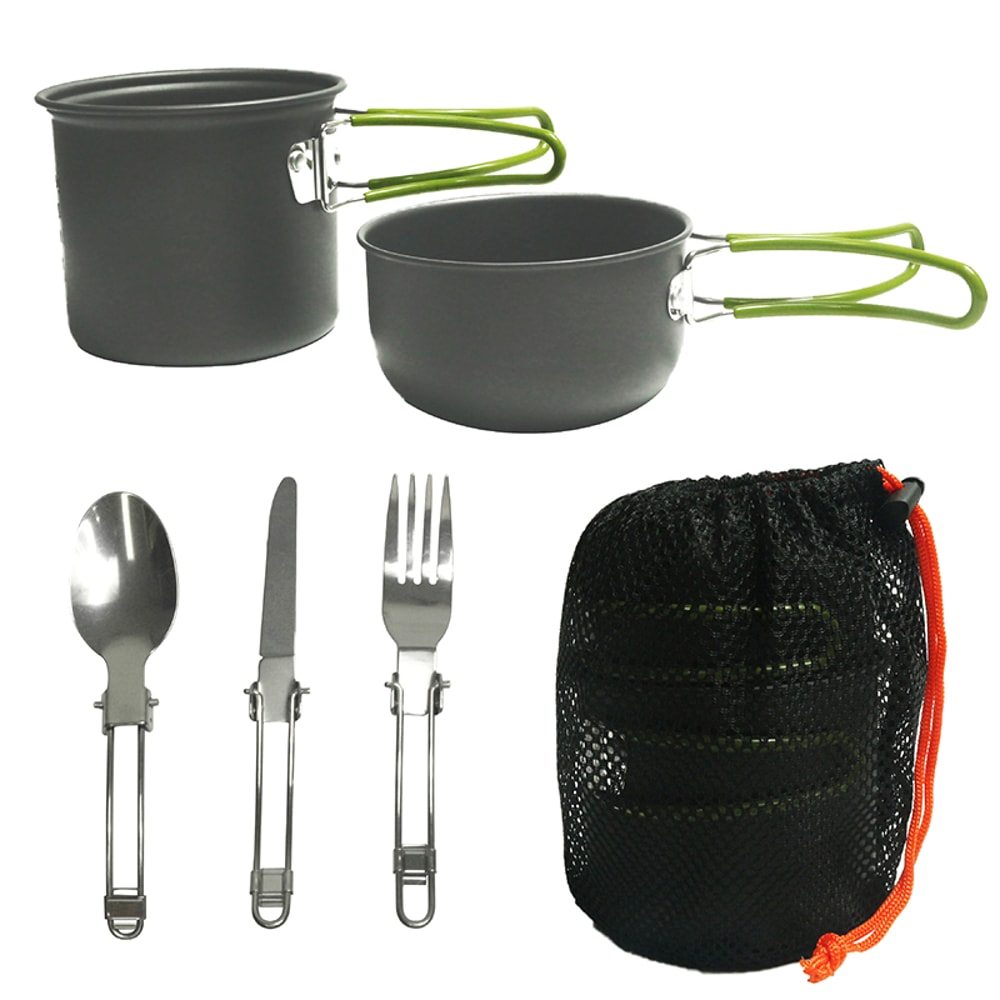 Camping Cookware Set Lightweight Outdoor Cooking Kit For Hiking Picnic Trekking 1