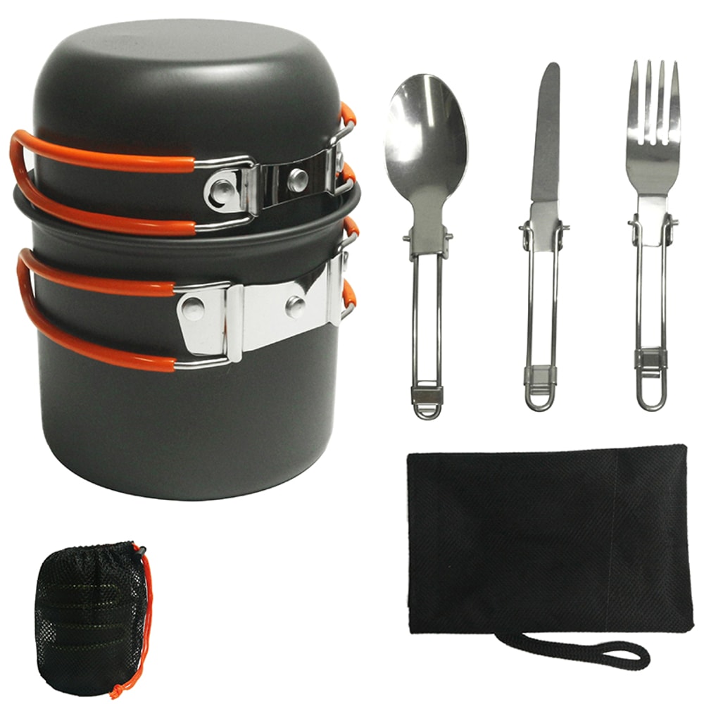 Camping Cookware Set Lightweight Outdoor Cooking Kit For Hiking Picnic Trekking 0
