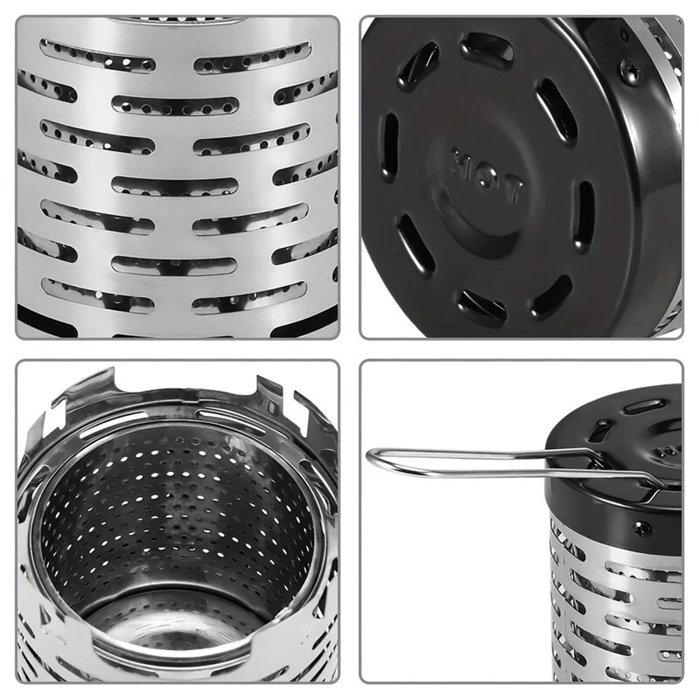Camping Heater Stove Stainless Steel Infrared Outdoor Cooker Baking Burner 5
