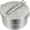 Portable Stainless Steel Camping Cooking Pot With Lid Folding Handle For Hiking And Outdoor Cooking 0
