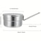 Portable Stainless Steel Camping Cooking Pot With Lid Folding Handle For Hiking And Outdoor Cooking 2