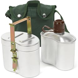 camping canteen set with cup lightweight outdoor cookware hiking cooking kit