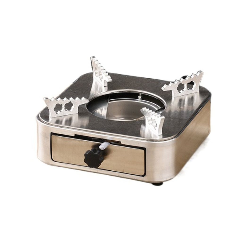 Ultralight Camping Alcohol Stove Stainless Steel Drawer Burner For Outdoor Cooking 6