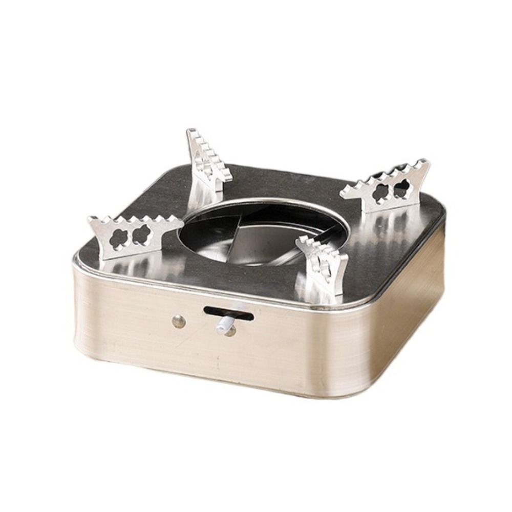Ultralight Camping Alcohol Stove Stainless Steel Drawer Burner For Outdoor Cooking 3