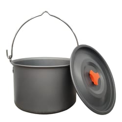 portable camping hanging pot non stick campfire cooking pot for outdoor cooking and hiking