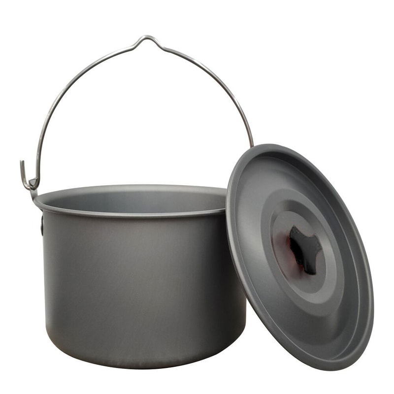 Portable Camping Hanging Pot Non Stick Campfire Cooking Pot For Outdoor Cooking And Hiking 4