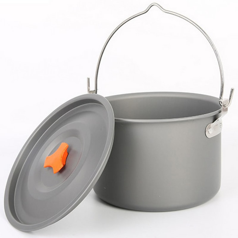 Portable Camping Hanging Pot Non Stick Campfire Cooking Pot For Outdoor Cooking And Hiking 7