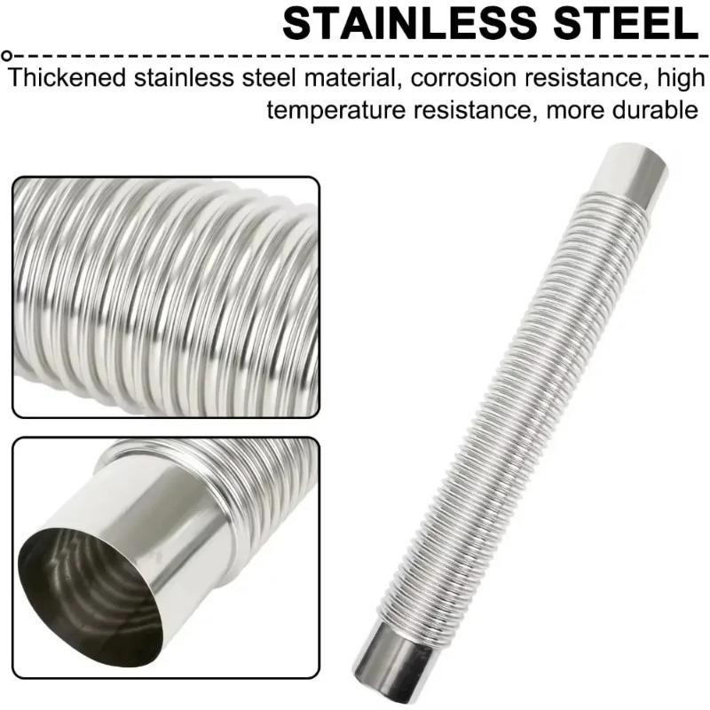 Camping Wood Stove Chimney Pipe Kit Portable Stove Pipe Exhaust Vent For Outdoor Heating 3