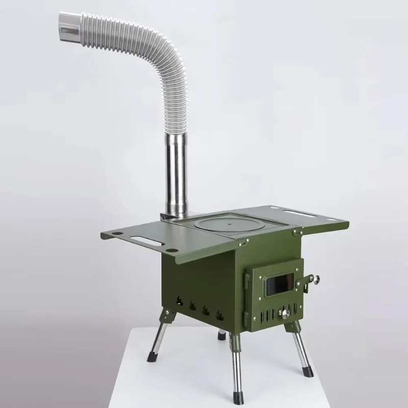 Camping Wood Stove Chimney Pipe Kit Portable Stove Pipe Exhaust Vent For Outdoor Heating 0