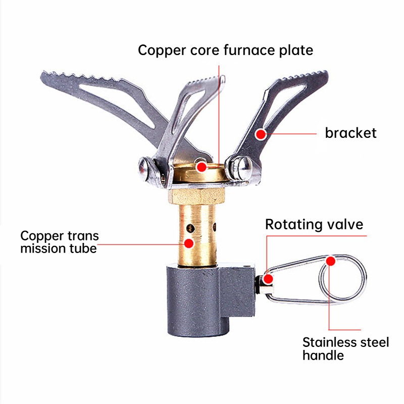 Ultra Compact Portable Camping Stove Lightweight Foldable Mini Gas Burner 2