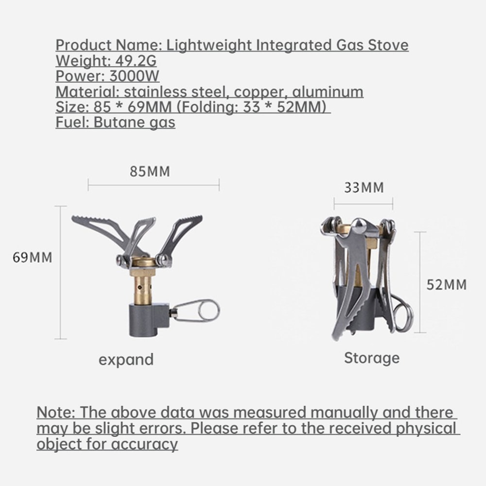 Ultra Compact Portable Camping Stove Lightweight Foldable Mini Gas Burner 3