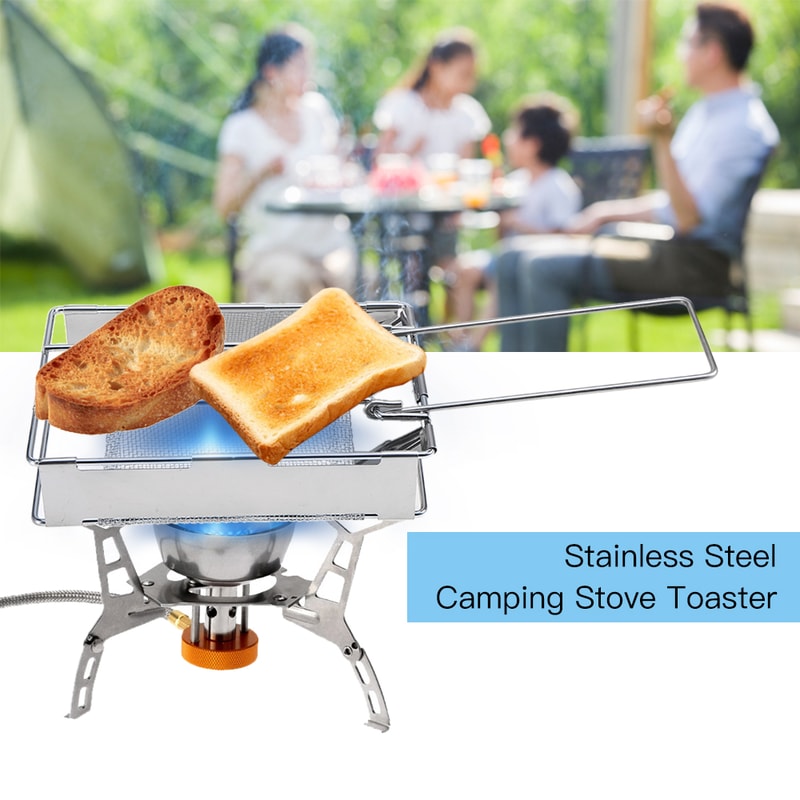 Bread Toaster Foldable Stainless Steel Backpacking Grill Rack
