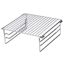 folding camping grill rack with stainless steel stove support for outdoor cooking