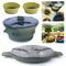 Collapsible Cookware Set with Silicone Folding Pot and Bowls for Hiking Backpacking