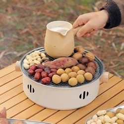 charcoal bbq grill compact tabletop camping stove for outdoor cooking