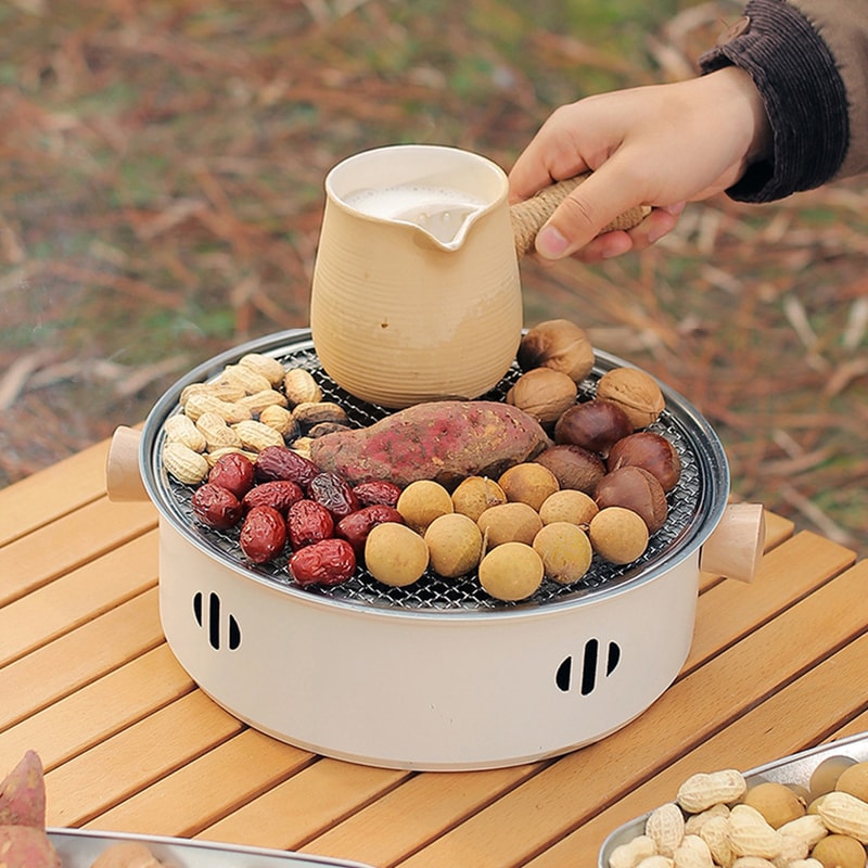 Charcoal BBQ Grill Compact Tabletop Camping Stove For Outdoor Cooking 0