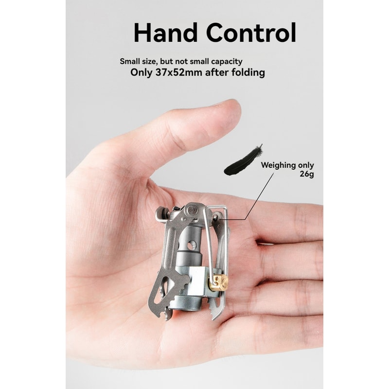 Titanium Pocket Camping Stove Ultra Light Folding Burner For Backpacking Hiking 3