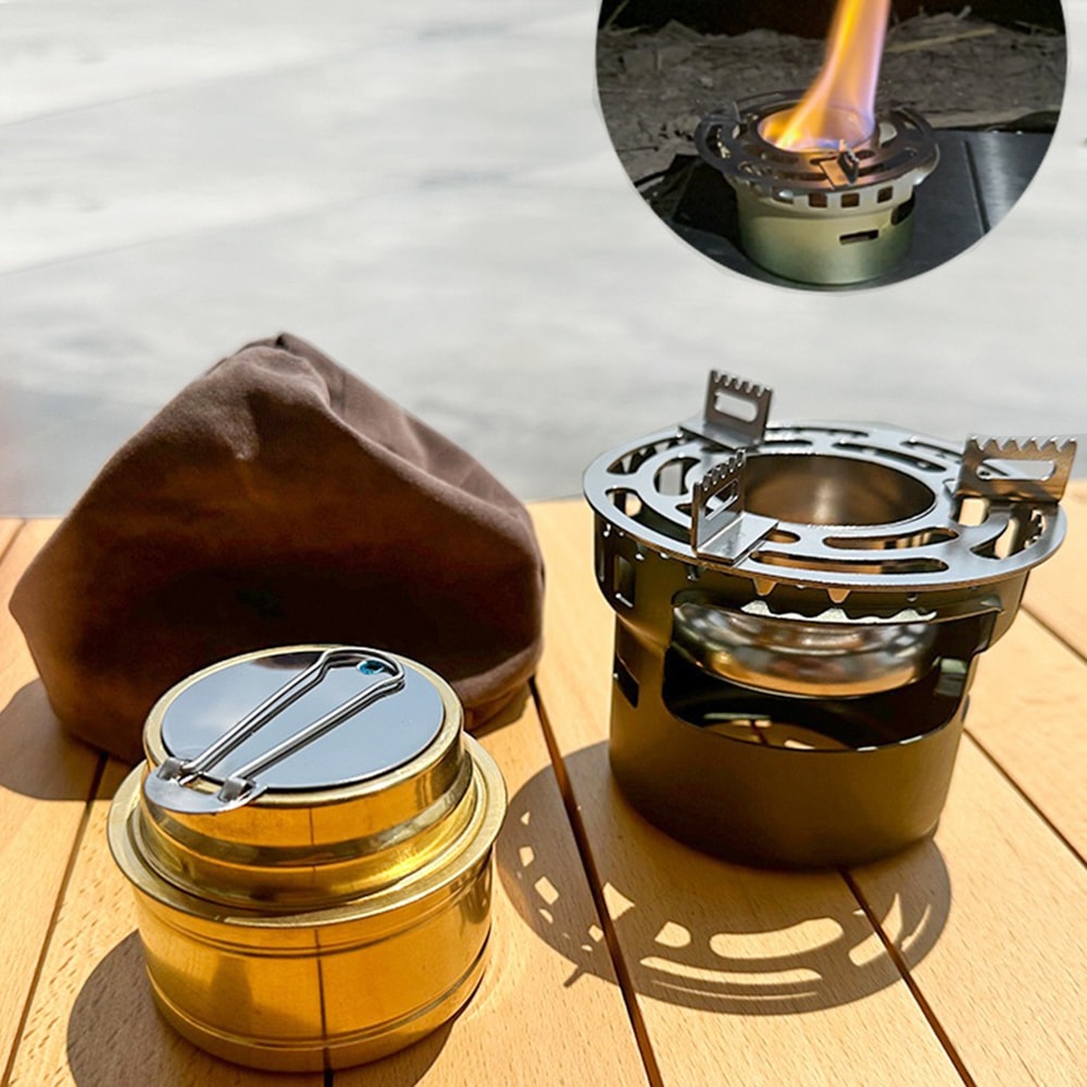 Portable Stove Burner With Windproof Design For Backpacking Hiking 1