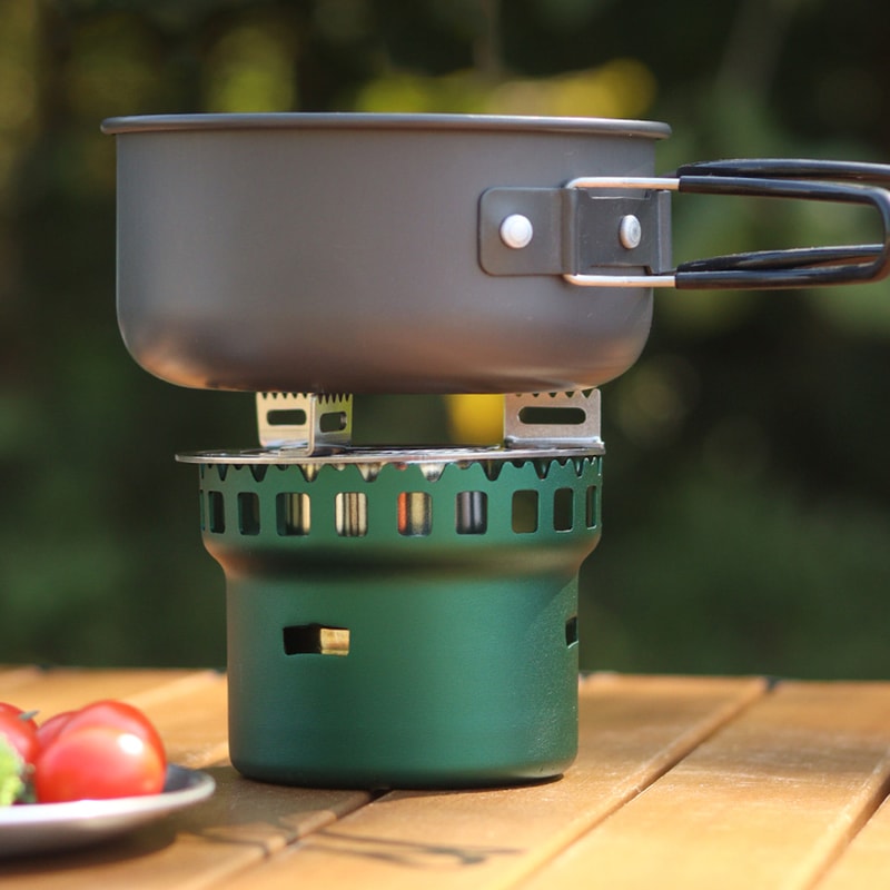 Portable Stove Burner With Windproof Design For Backpacking Hiking 8