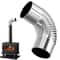 Stainless Steel Stove Pipe Elbow Chimney Connector For Wood Stove And Outdoor Camping 1