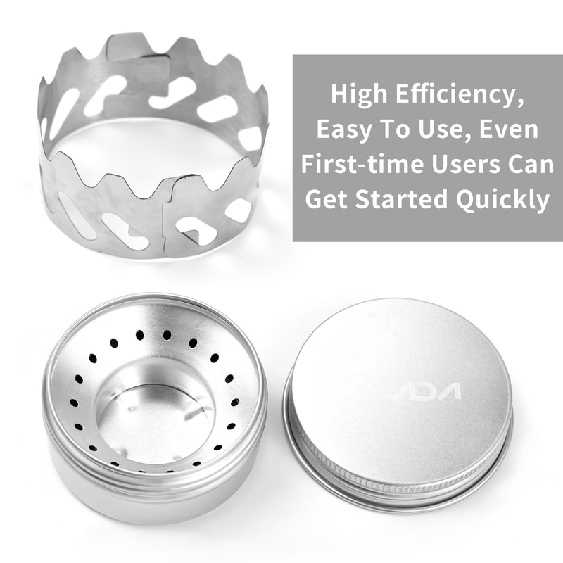 Mini Backpacking Stove Portable Camping Alcohol Burner with Windshield Ultralight Camp Stove