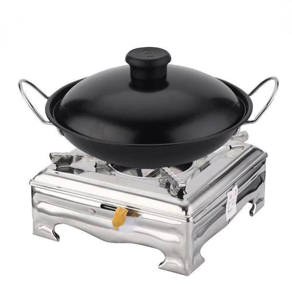 Stove Stainless Steel Burner Mini Camping Hotpot Stove 3