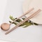 Stainless Steel Chopsticks Set With Soup Spoon Matt Dinnerware 4