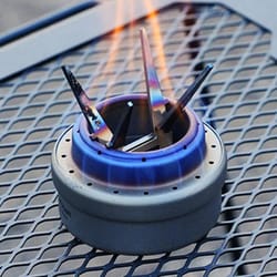 camping stove stand stainless steel foldable pot support for alcohol burner outdoor cooking