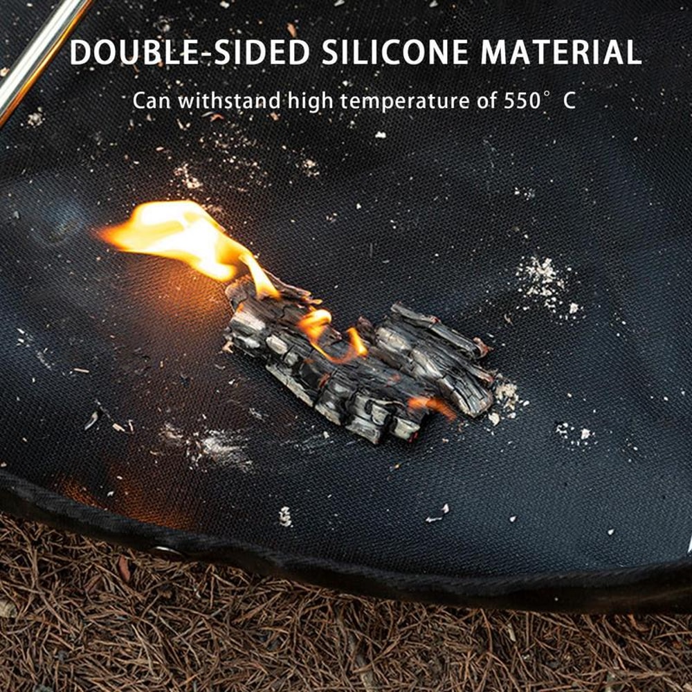 Hexagonal Fire Pit Mat Heat Resistant Foldable Camping Fireproof Pad 4