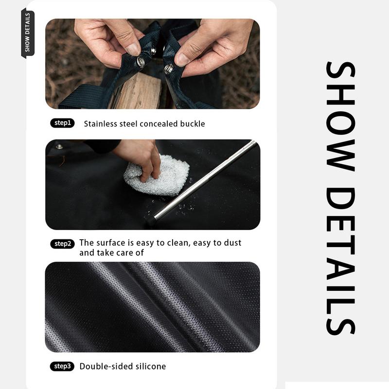 Hexagonal Fire Pit Mat Heat Resistant Foldable Camping Fireproof Pad 7