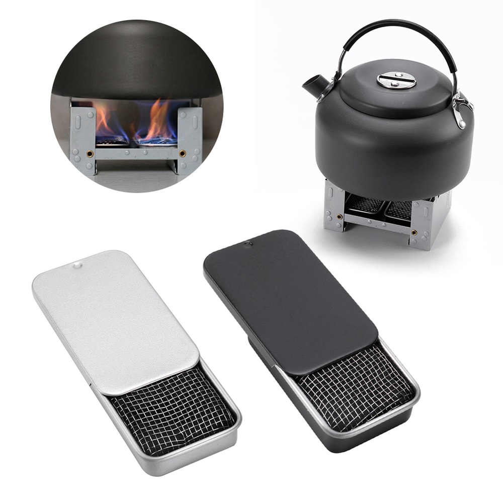 Ultra Light Alcohol Camping Stove Mini Stainless Steel Burner For Backpacking Outdoor Cooking 2