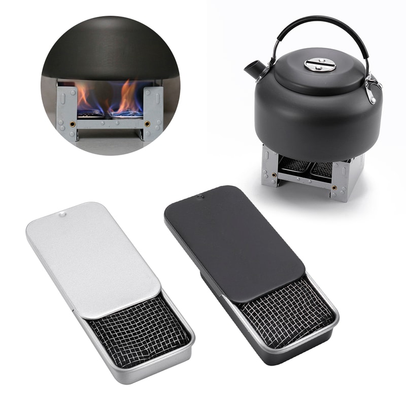 Ultra Light Alcohol Camping Stove Mini Stainless Steel Burner For Backpacking Outdoor Cooking 2