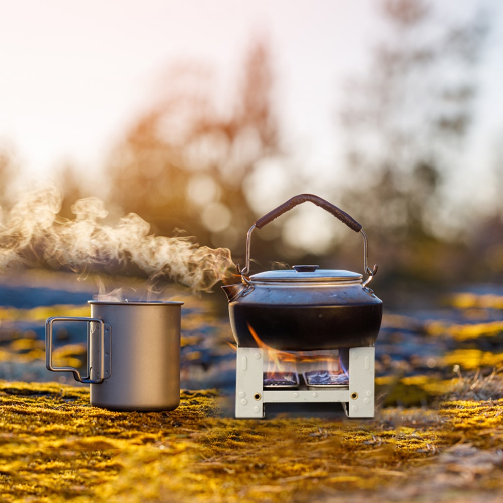 Ultra Light Alcohol Camping Stove Mini Stainless Steel Burner For Backpacking Outdoor Cooking 3