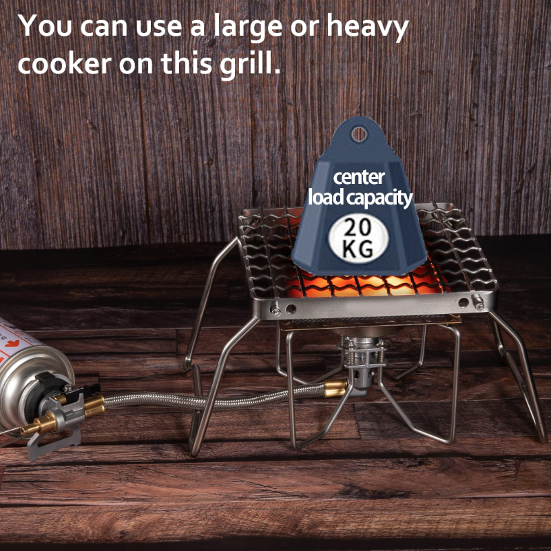 Folding Campfire Grill Stainless Steel Camping Cooking Rack 2