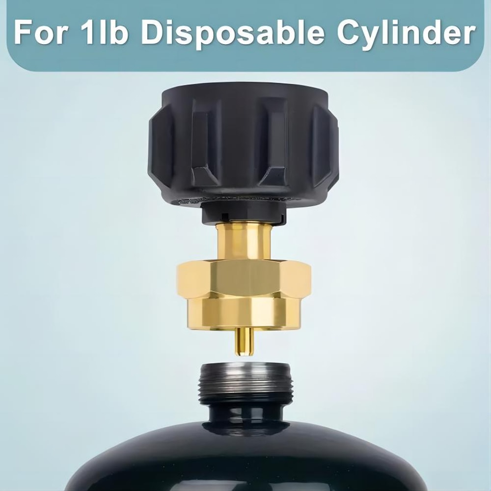 Propane Refill Adapter Fo Bottles Solid Brass LP Tank Coupler Safe Easy Transfer 3