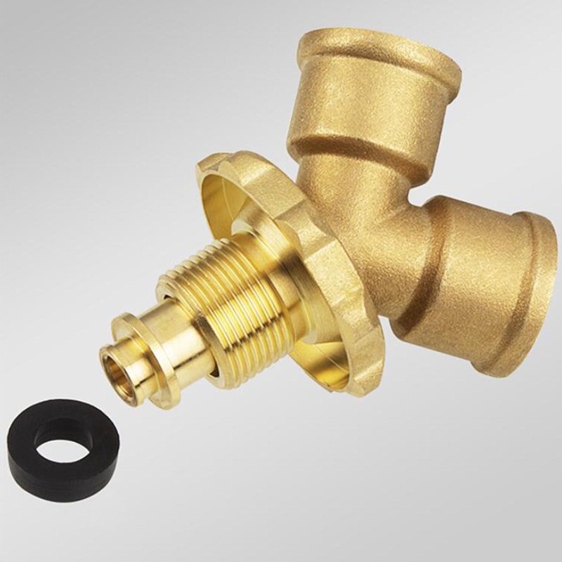 Propane Tank Splitter With Shut Off Valve For Grill Camping Stove Quick Connect Adapter 1