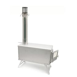 stainless steel tent stove pipe with spark arrestor cap for hot tent camping