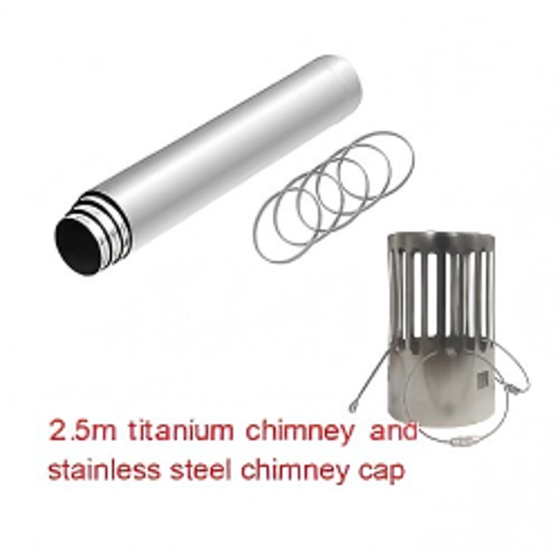 Stainless Steel Tent Stove Pipe With Spark Arrestor Cap For Hot Tent Camping 5