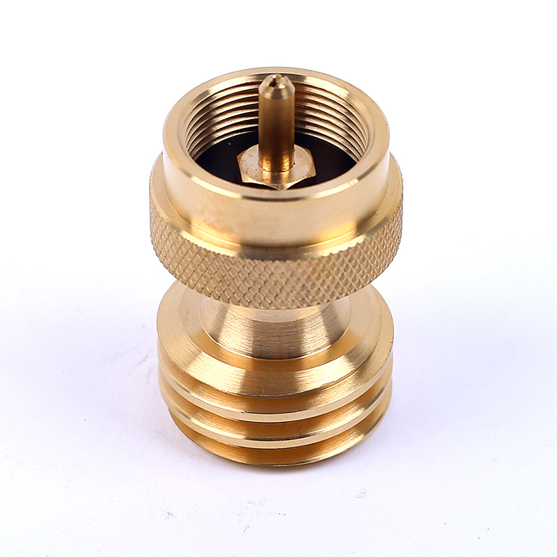 Universal Brass Propane Tank Adapter Propane Converter For Camping BBQ 2